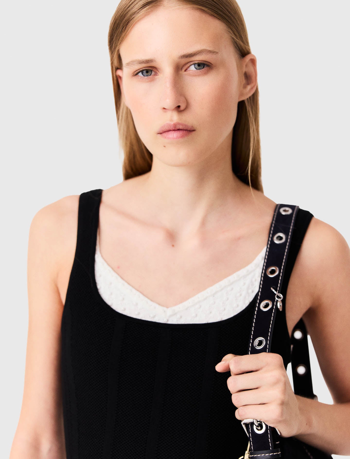 Short 2-in-1 effect dress Black