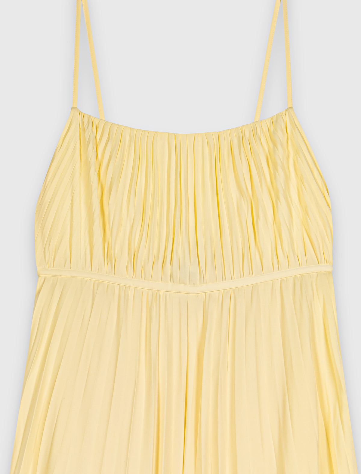 Pleated maxi dress Pale Yellow