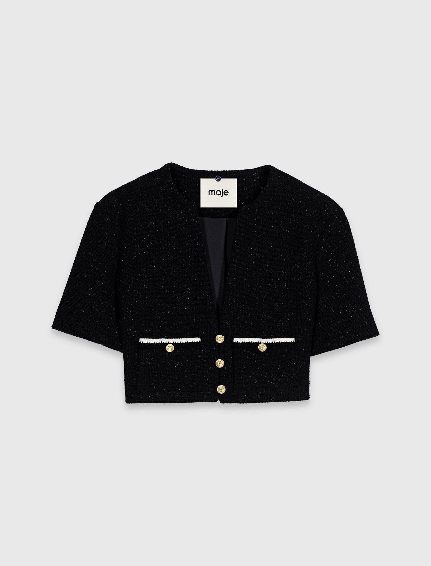 2-in-1 tweed dress Black
