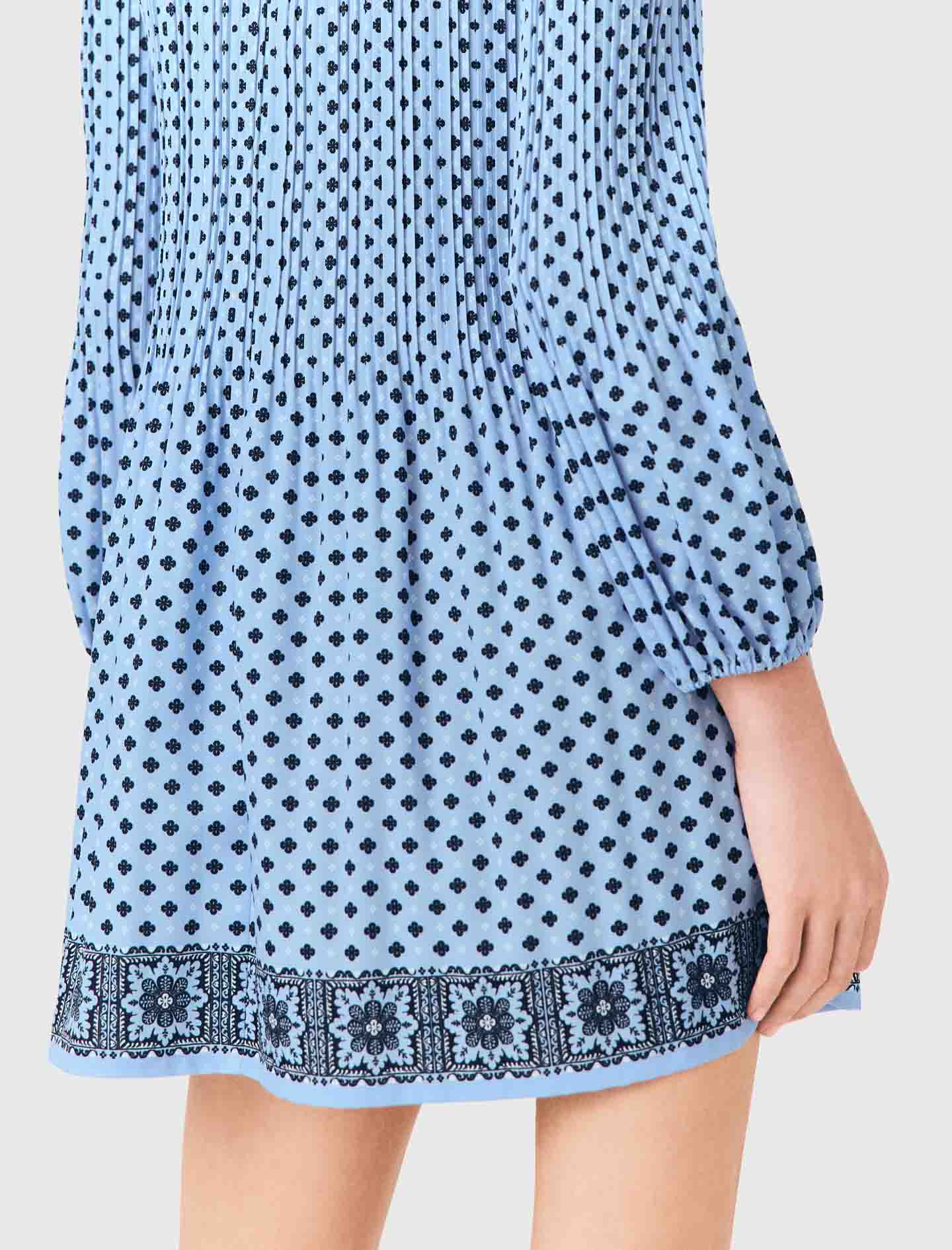 Patterned pleated dress Light Blue Loungewear