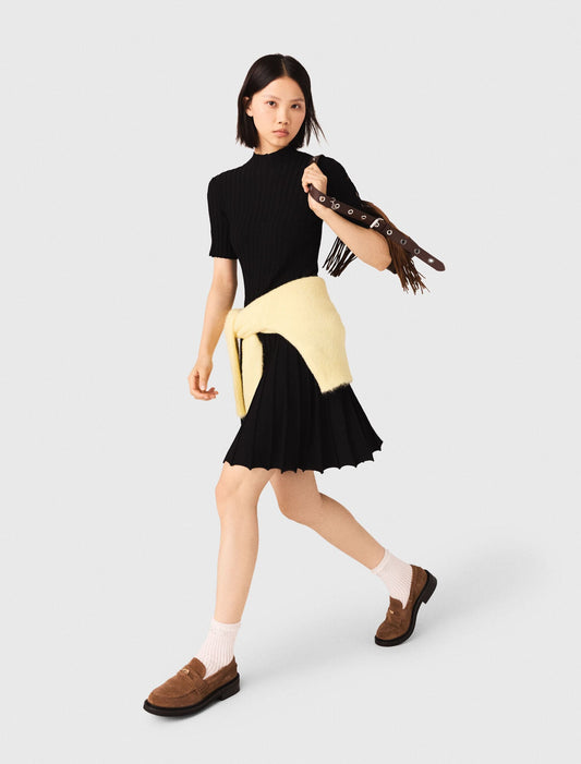 Short knit dress Black