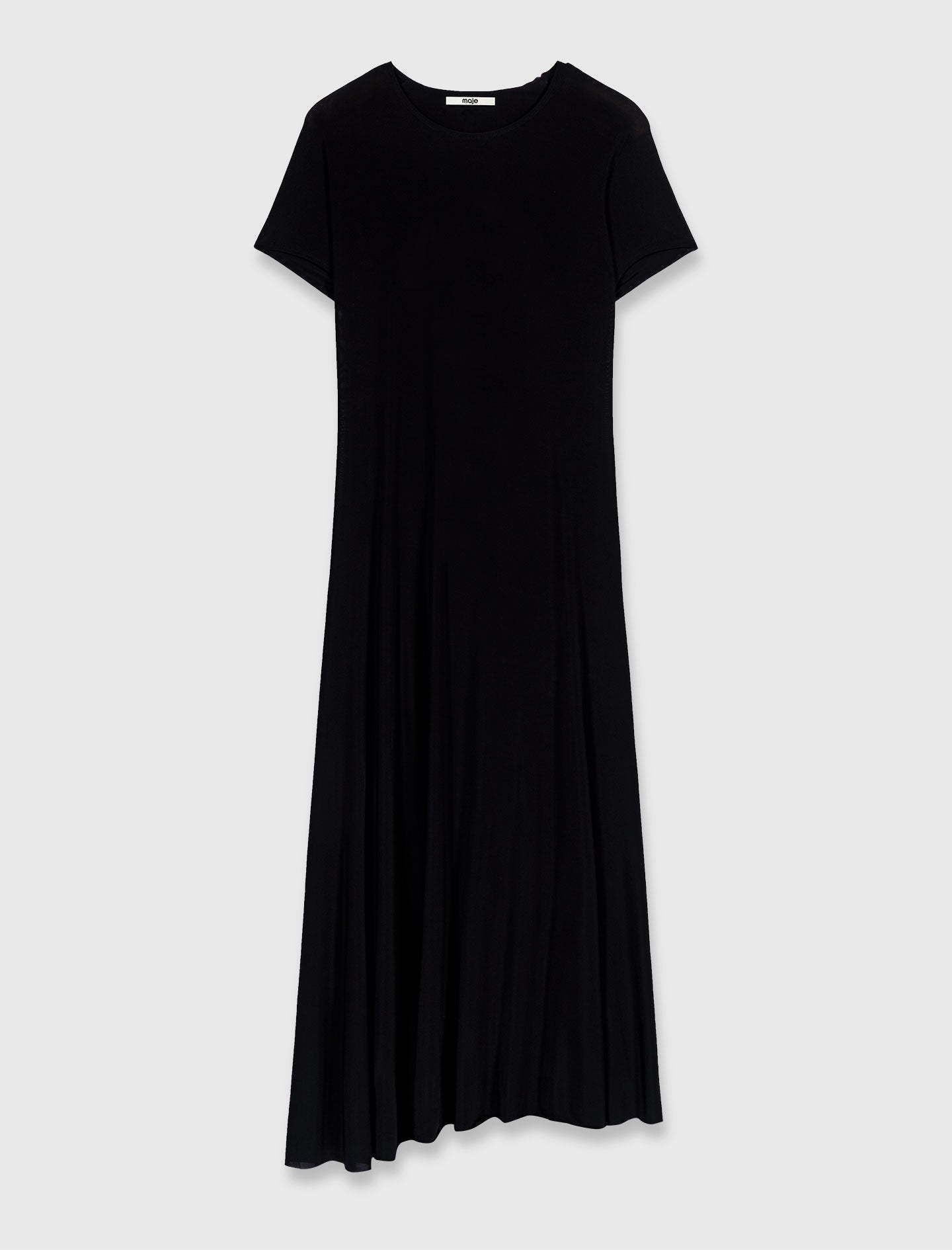 Cowl-back maxi dress Black