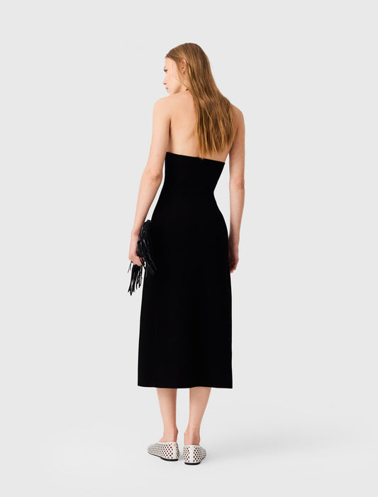 Dress with floral jewel details Black