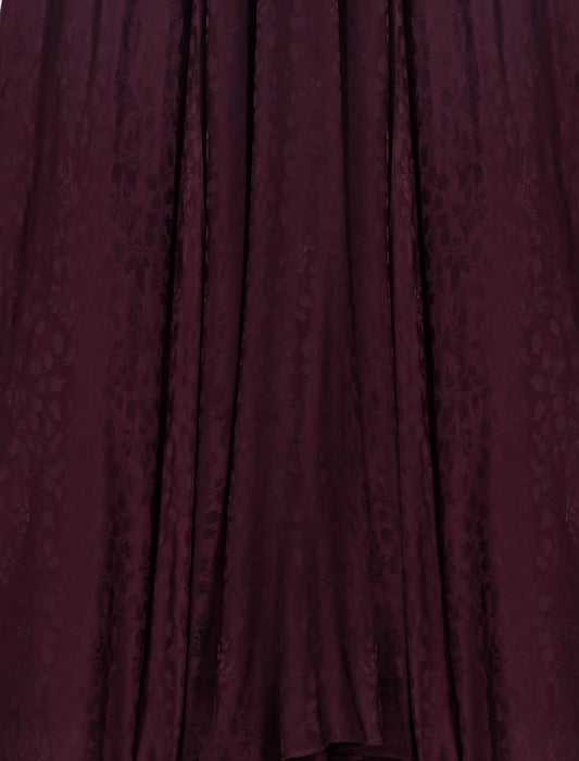 Jacquard print maxi dress Burgundy