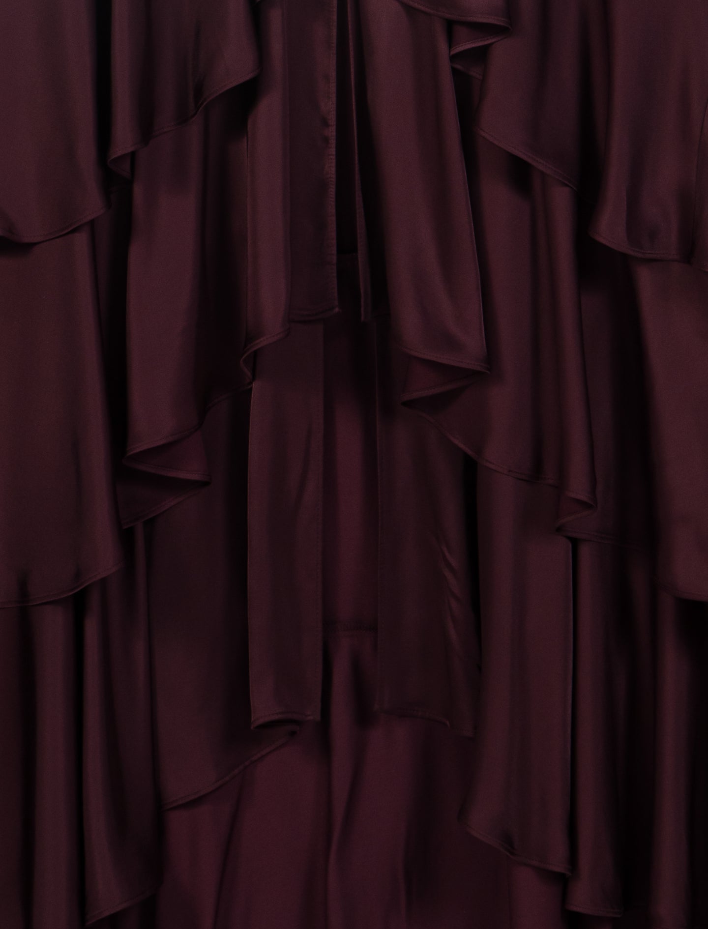 Ruffled maxi dress Burgundy
