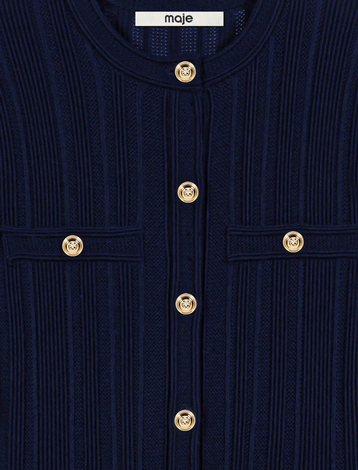Knit dress with peplum waist Navy