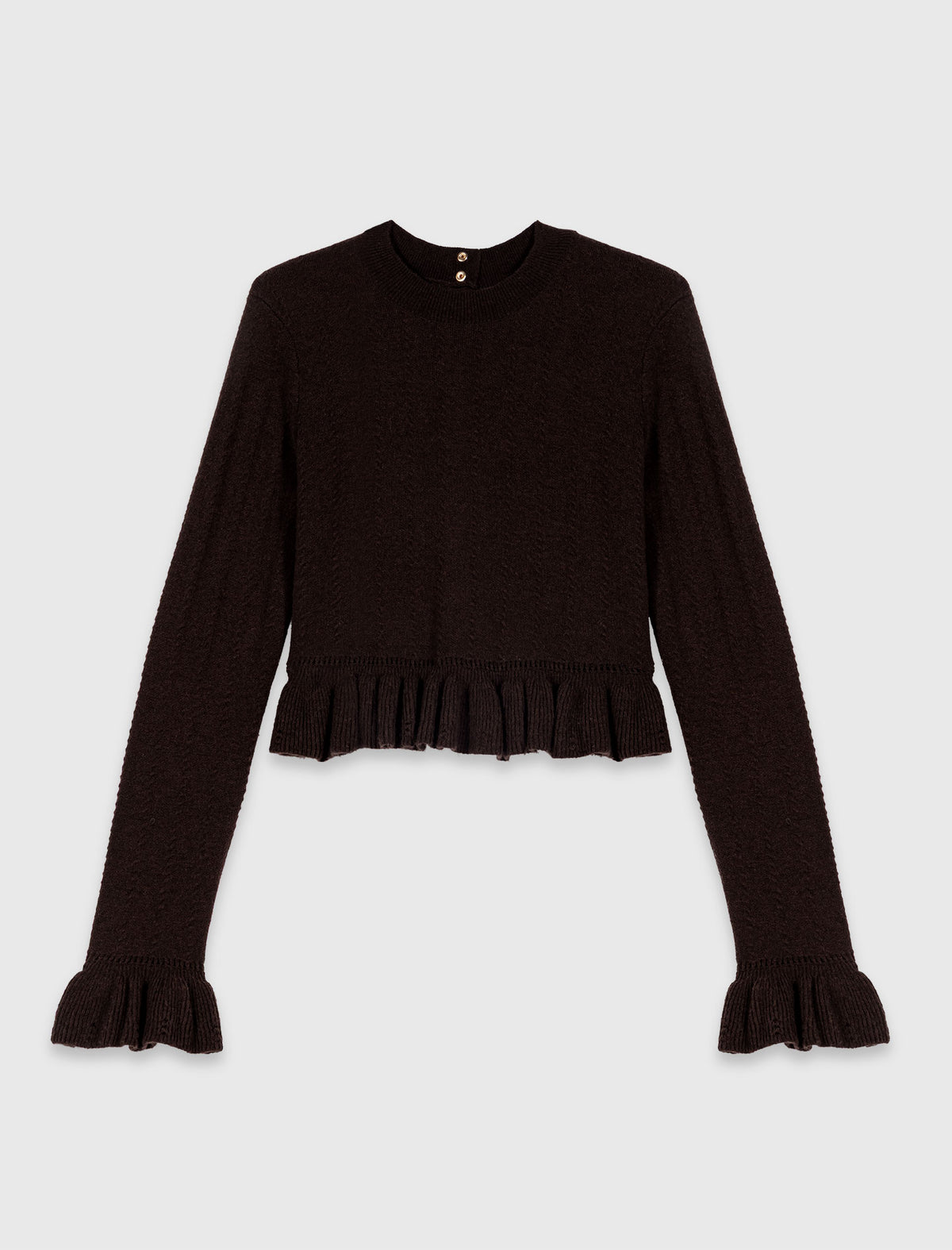 Knitted dress with detachable jumper Dark Brown