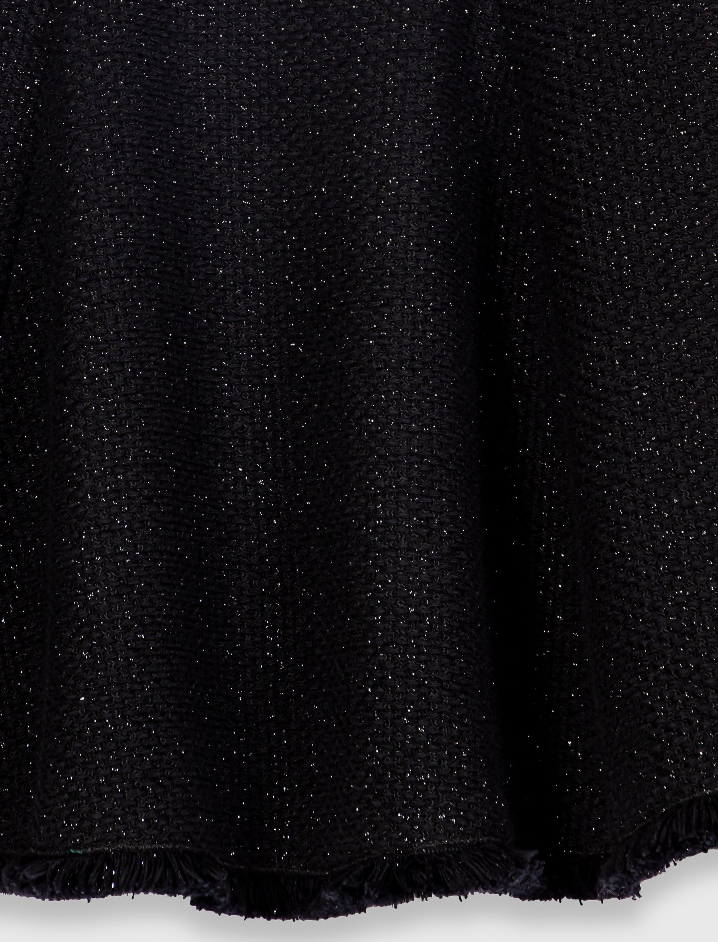 Short fringed tweed dress Black