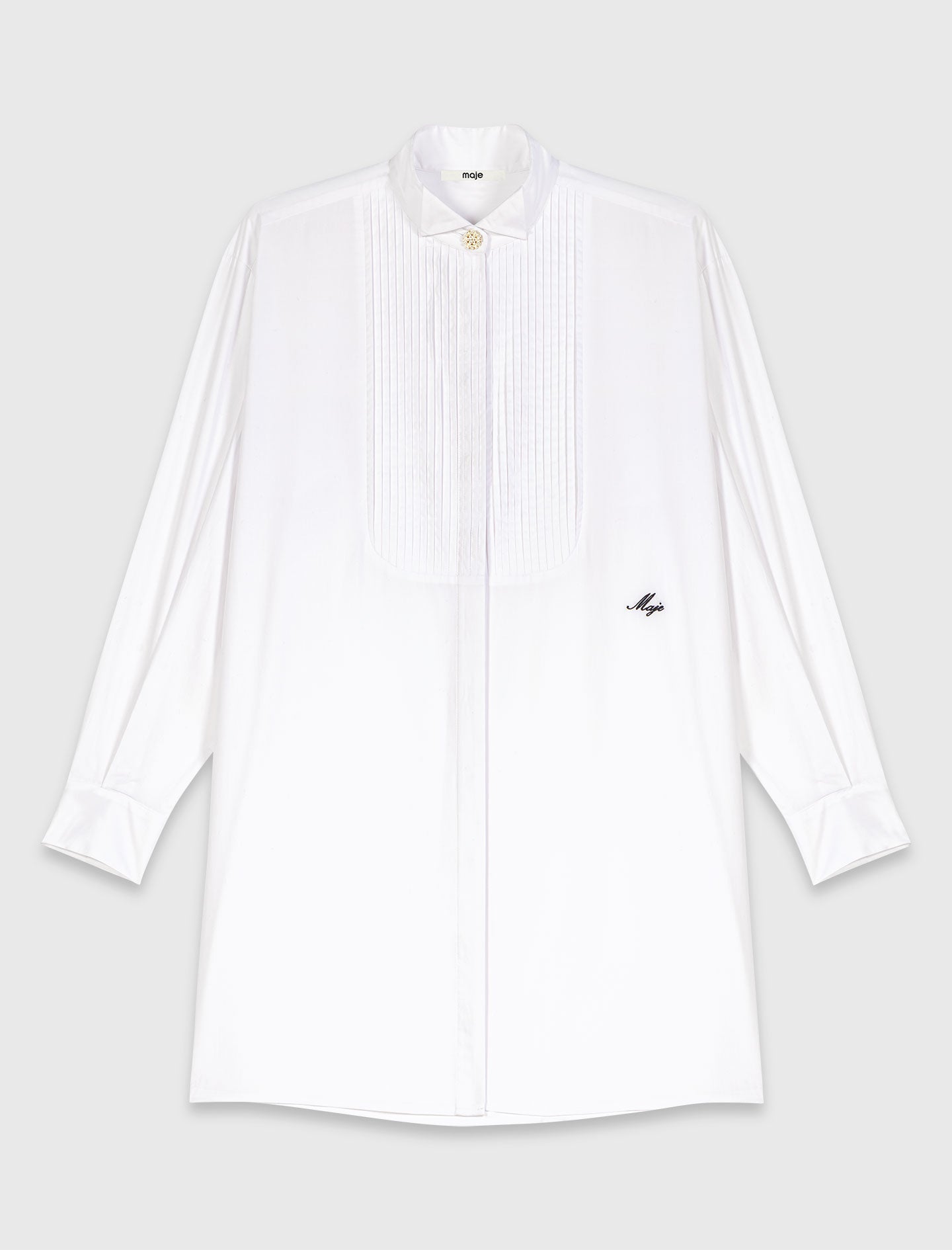 Shirt dress with removable skirt White/Navy