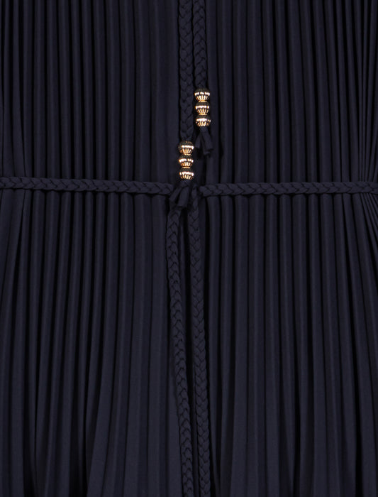 Short pleated dress Navy