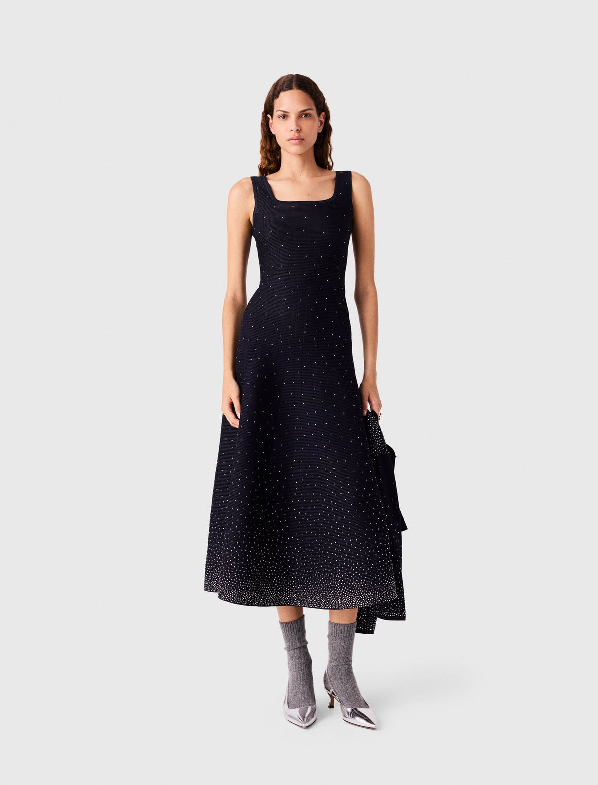 Maje Knitted Dress Navy