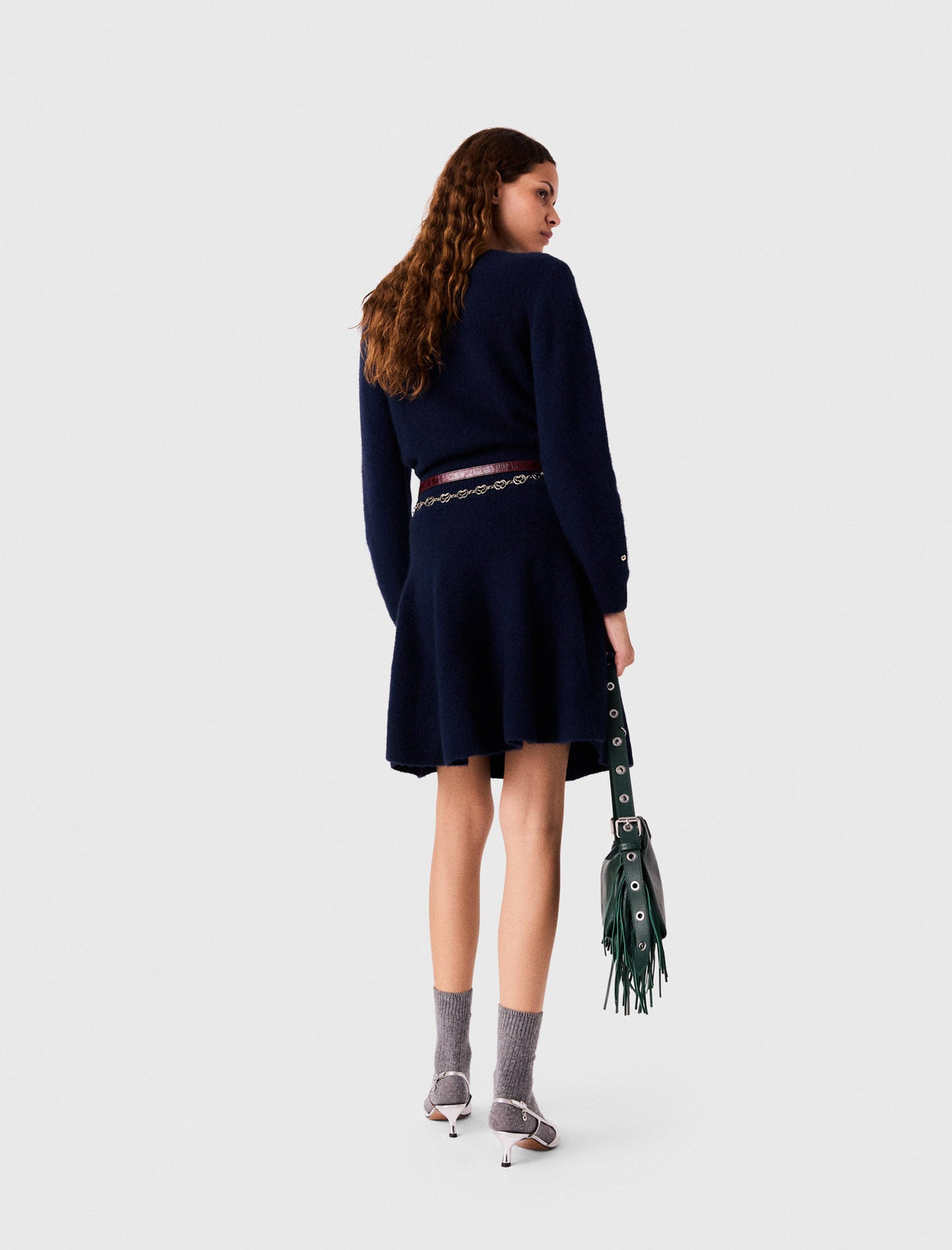 Maje Knitted Dress Navy