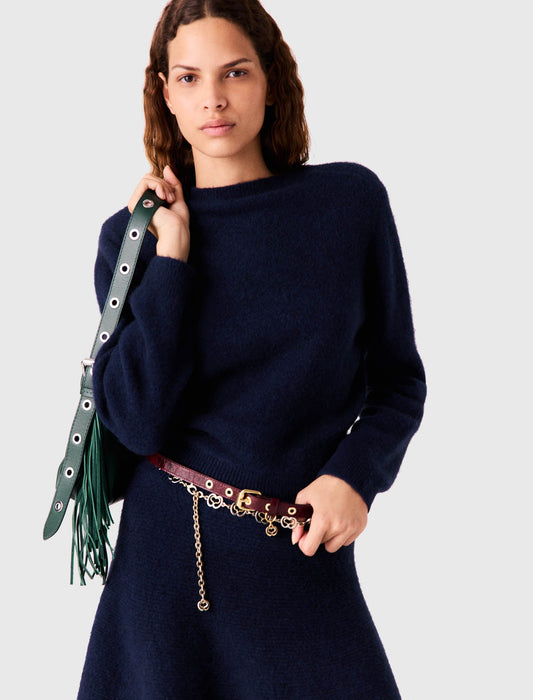 Maje Knitted Dress Navy
