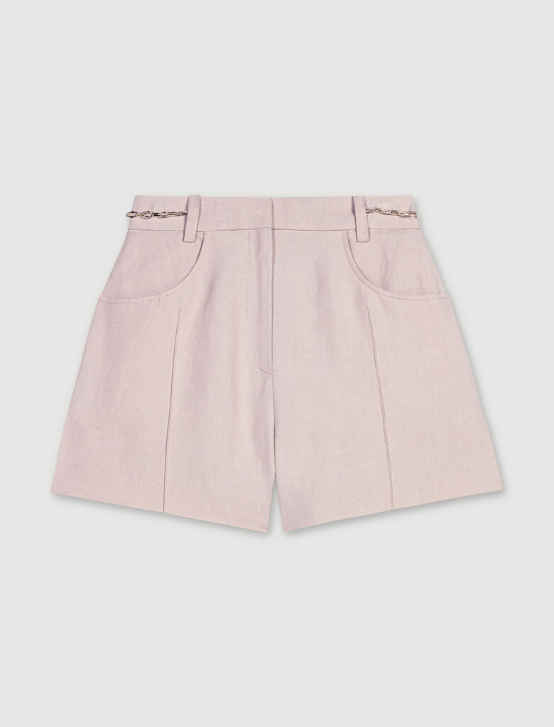 Sand Beige-Linen shorts