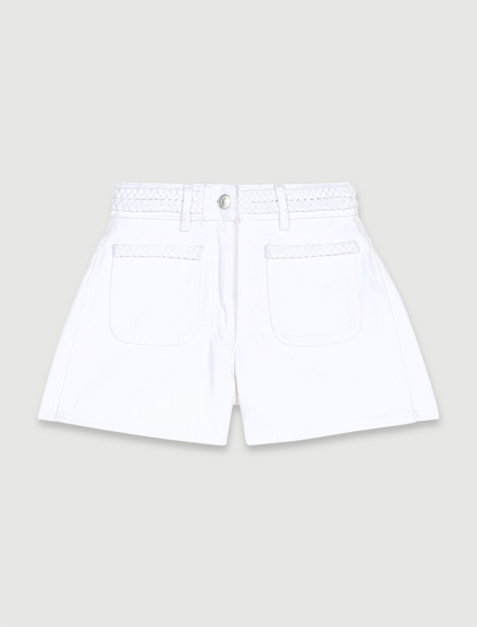 White-Denim shorts