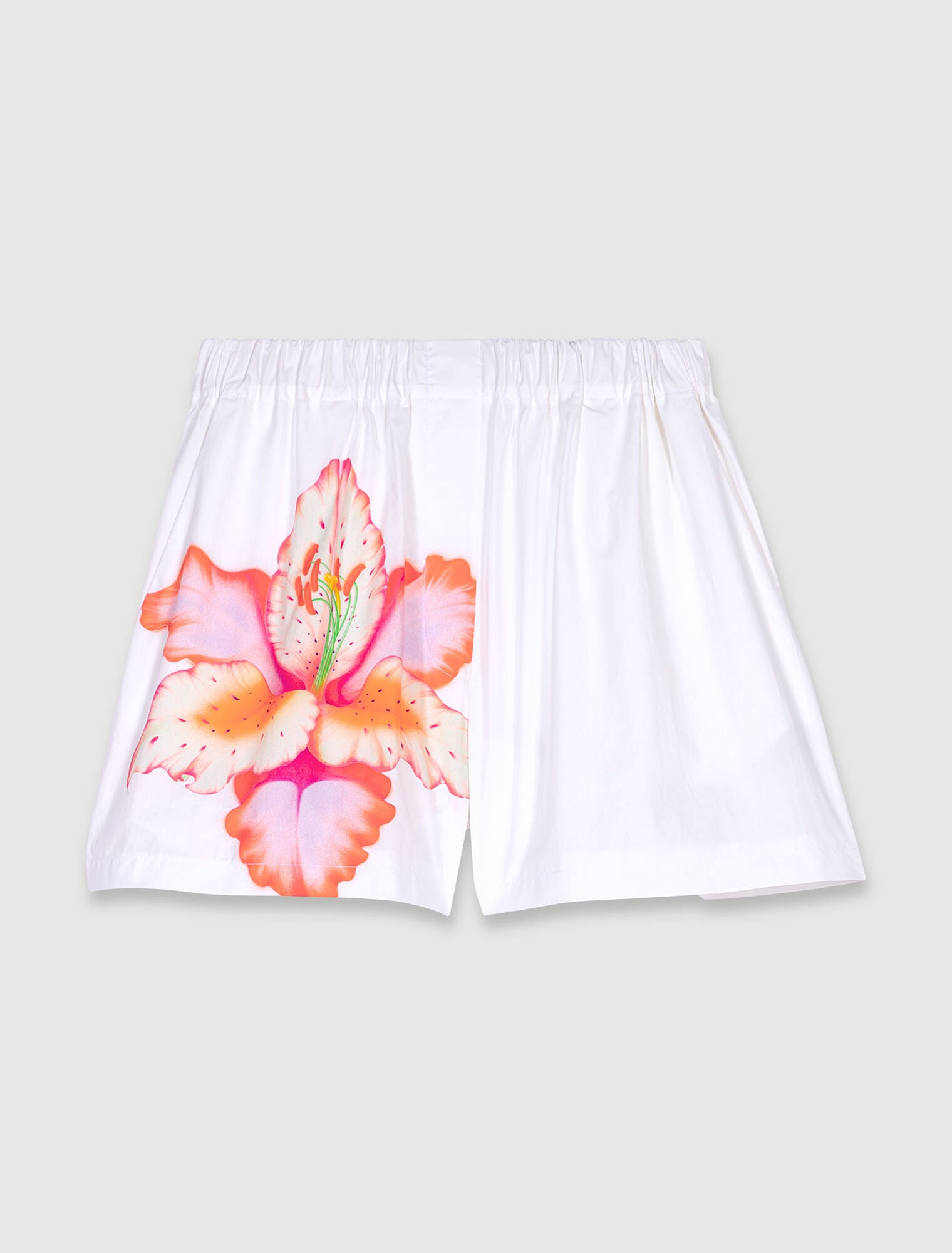 White-Patterned shorts