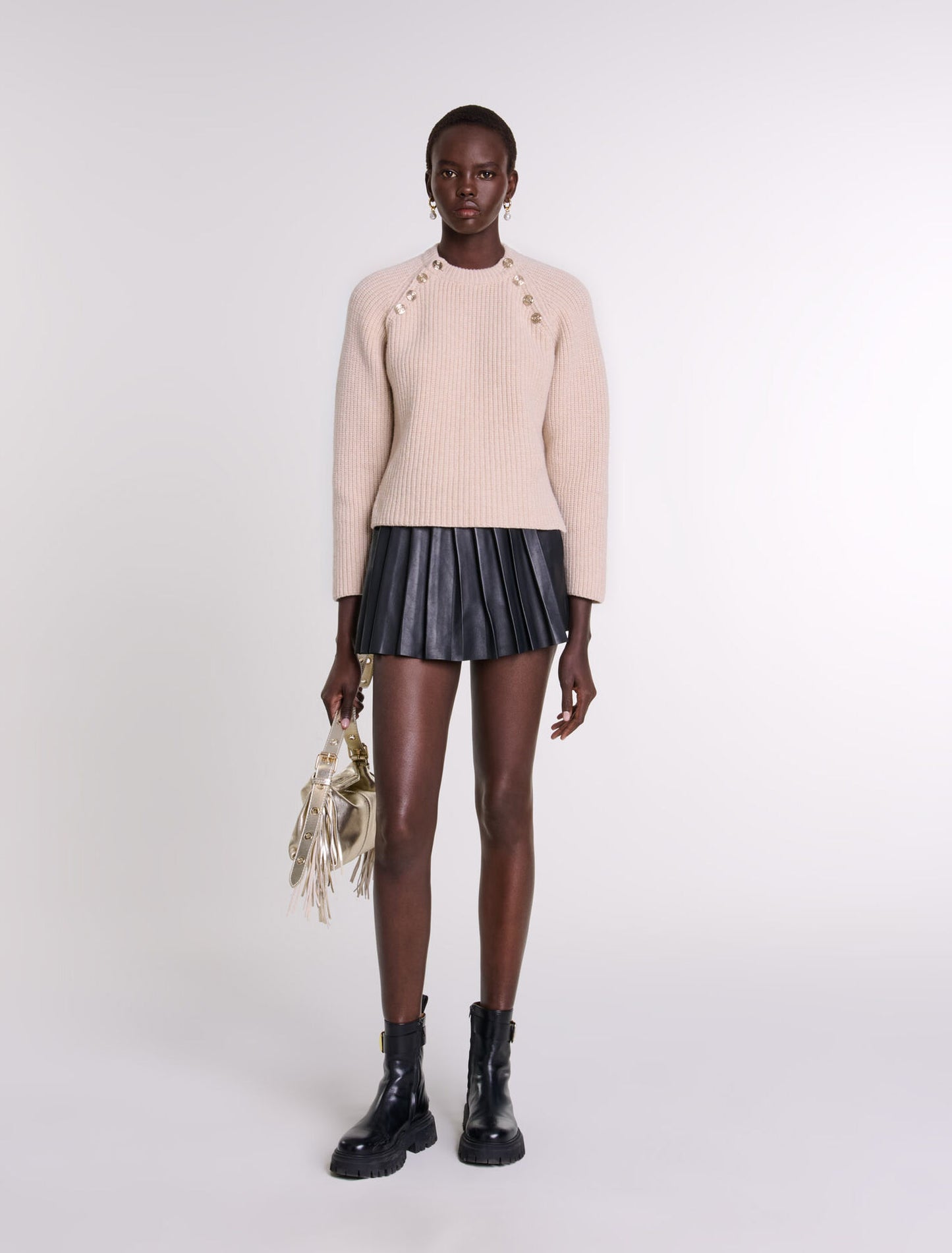 Black featured-Leather Skort