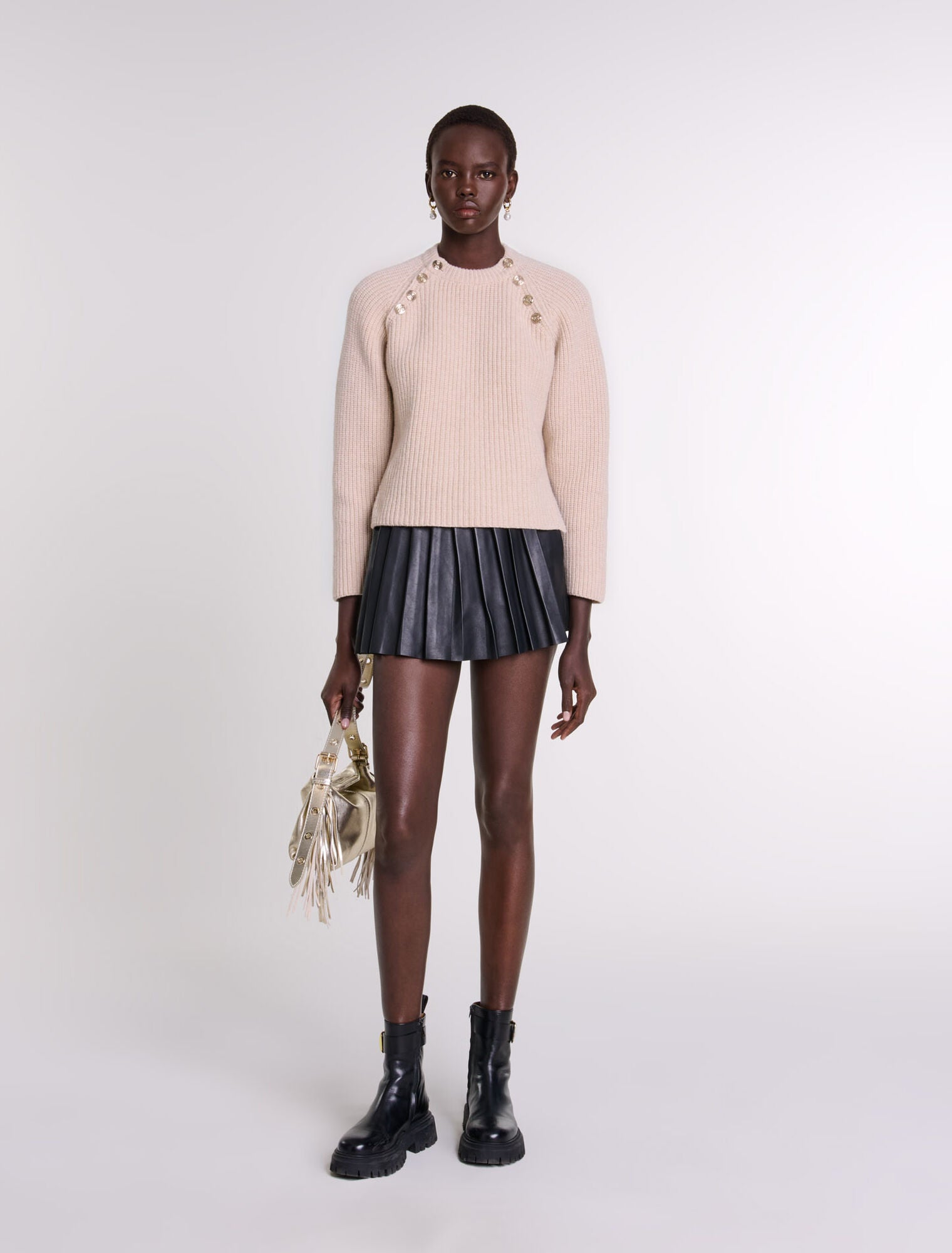 Black featured-Leather Skort