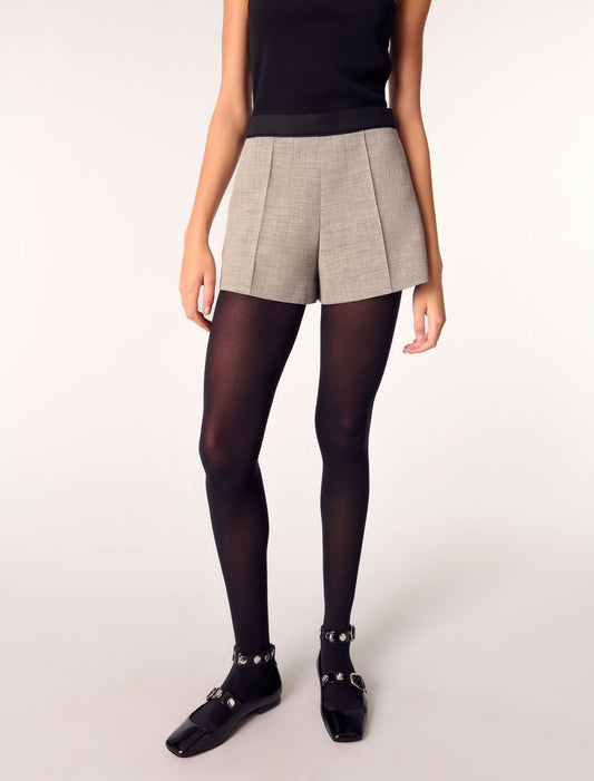 Grey-Suit shorts with darts