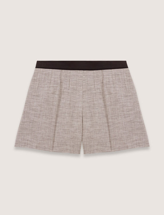 Grey-Suit shorts with darts