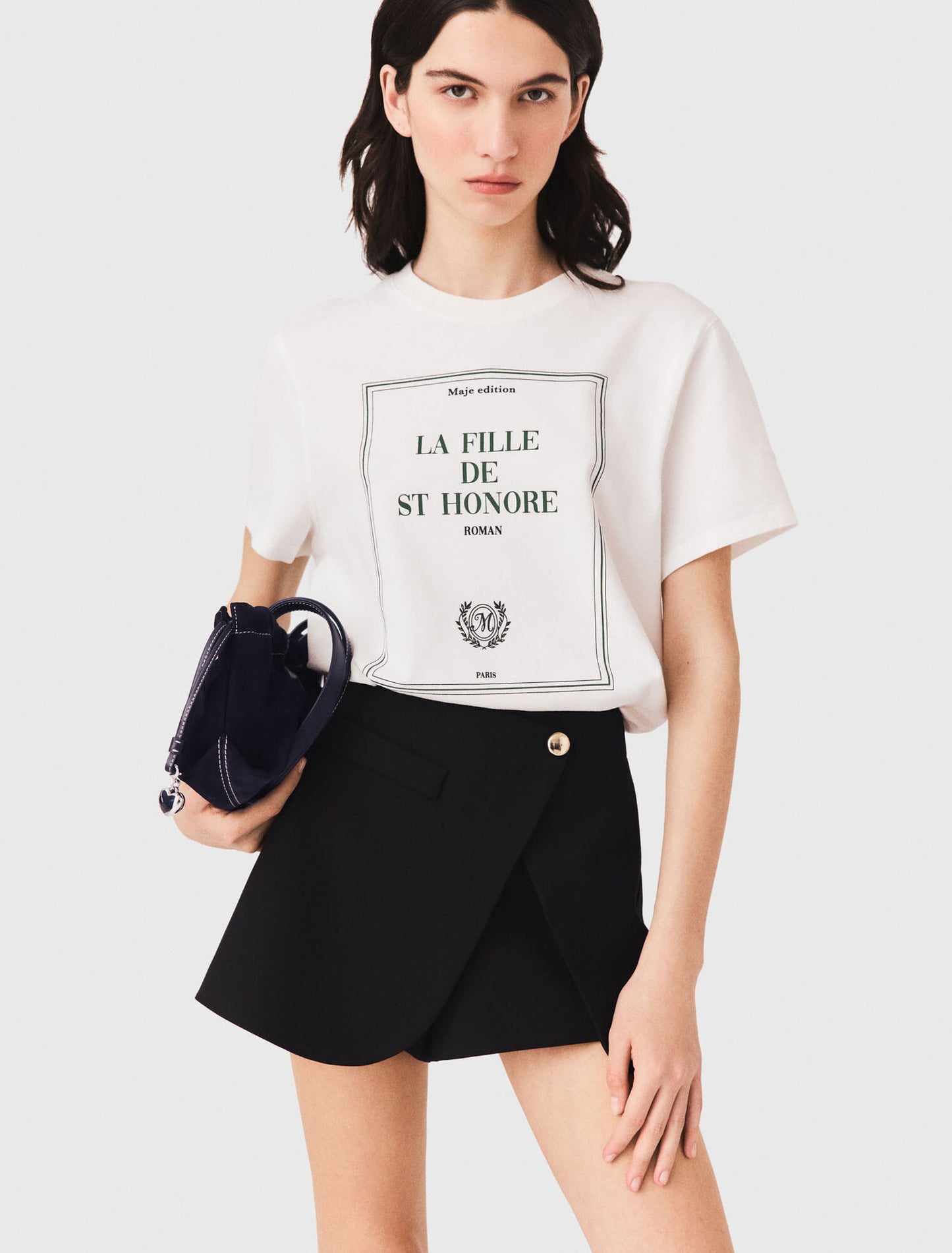 Layered-effect suit shorts Black