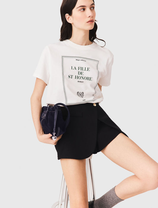 Layered-effect suit shorts Black