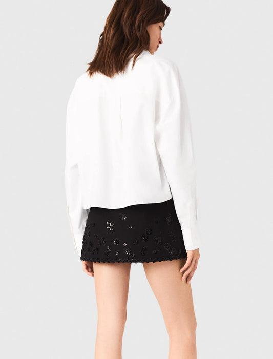 Embroidered skort Black