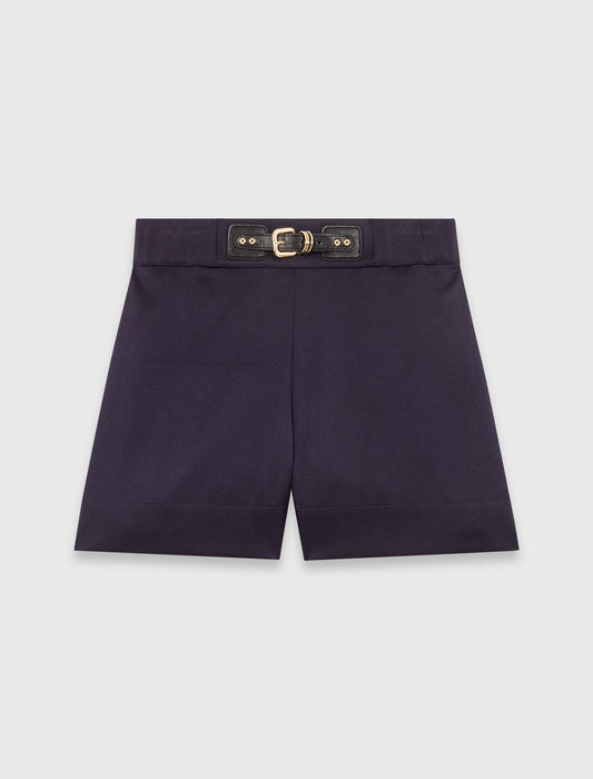 Satin-Effect Shorts NAVY