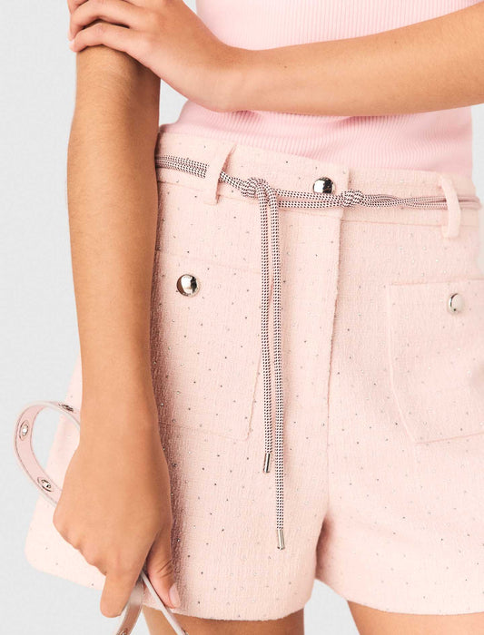 Tweed Shorts Pink