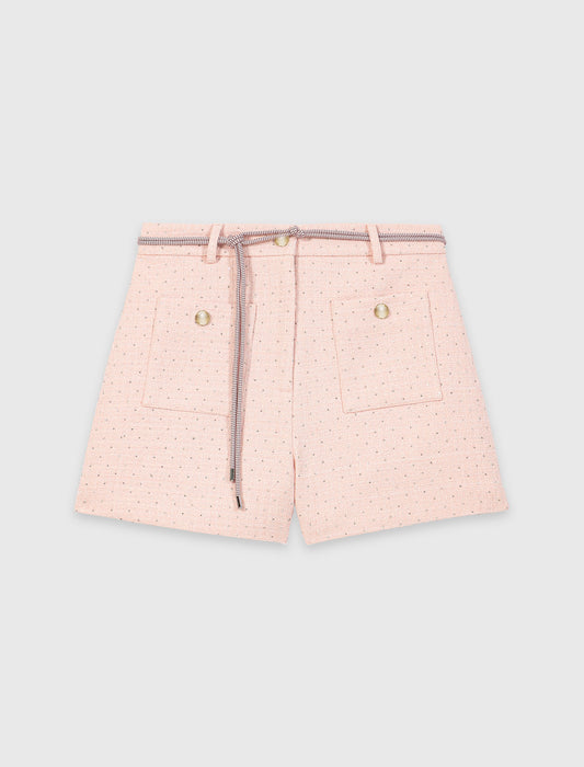 Tweed Shorts Pink