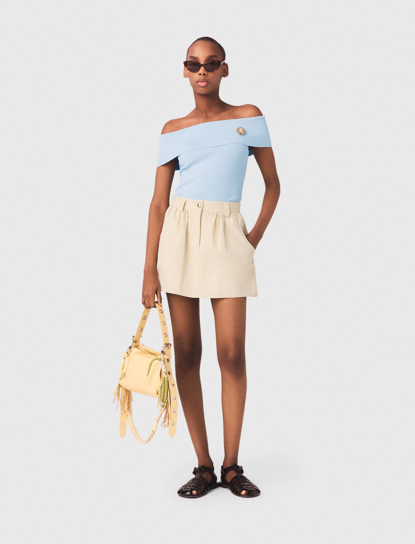 Cotton Skort Ecru