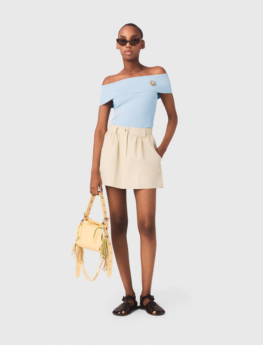 Cotton Skort Ecru