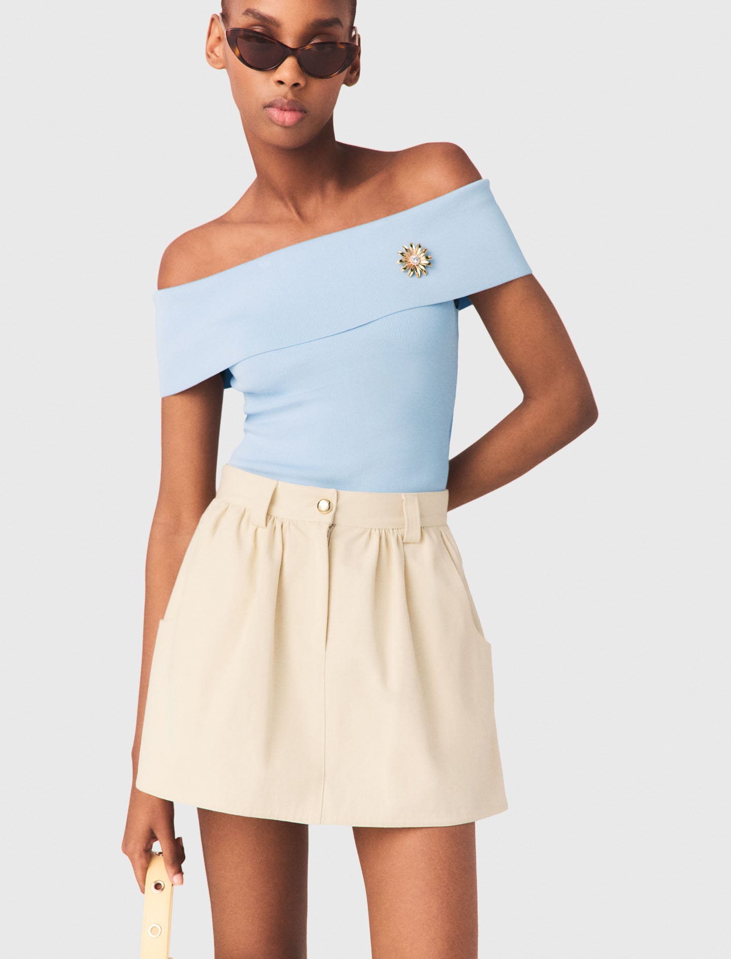 Cotton Skort Ecru