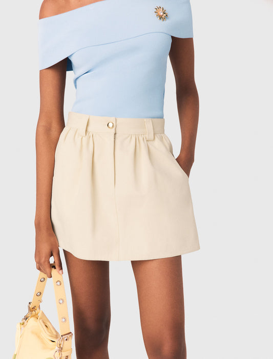 Cotton Skort Ecru