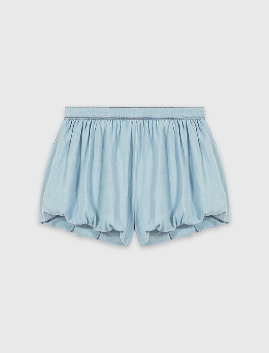 Chambray Balloon Skort Blue Sky
