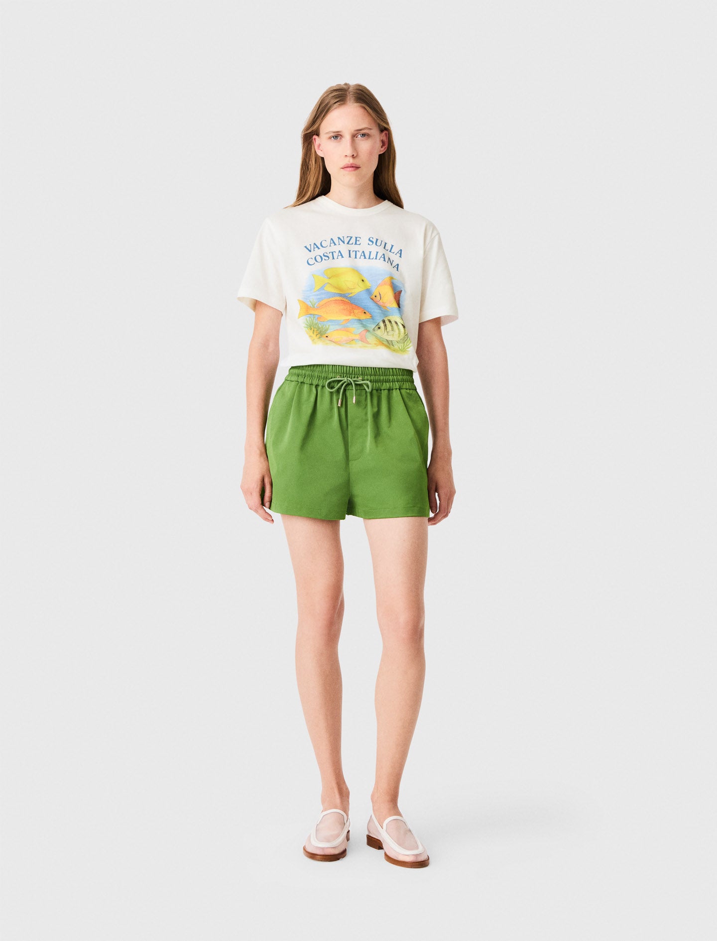 Technical fabric shorts Olive