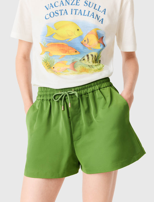 Technical fabric shorts Olive