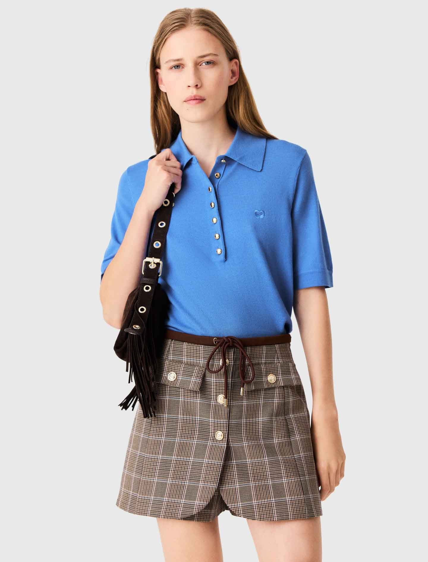 Layered-effect suit shorts Brown