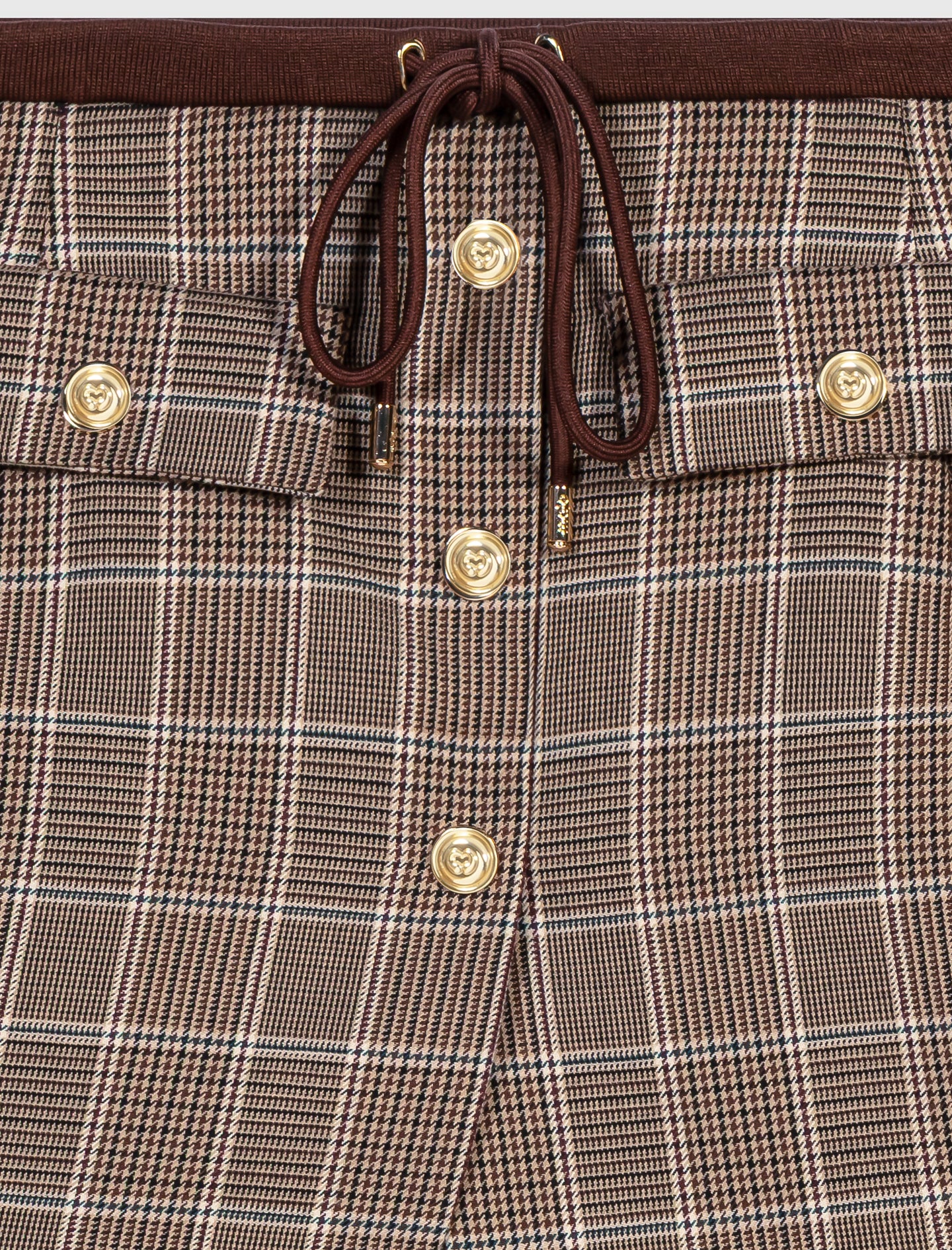 Layered-effect suit shorts Brown
