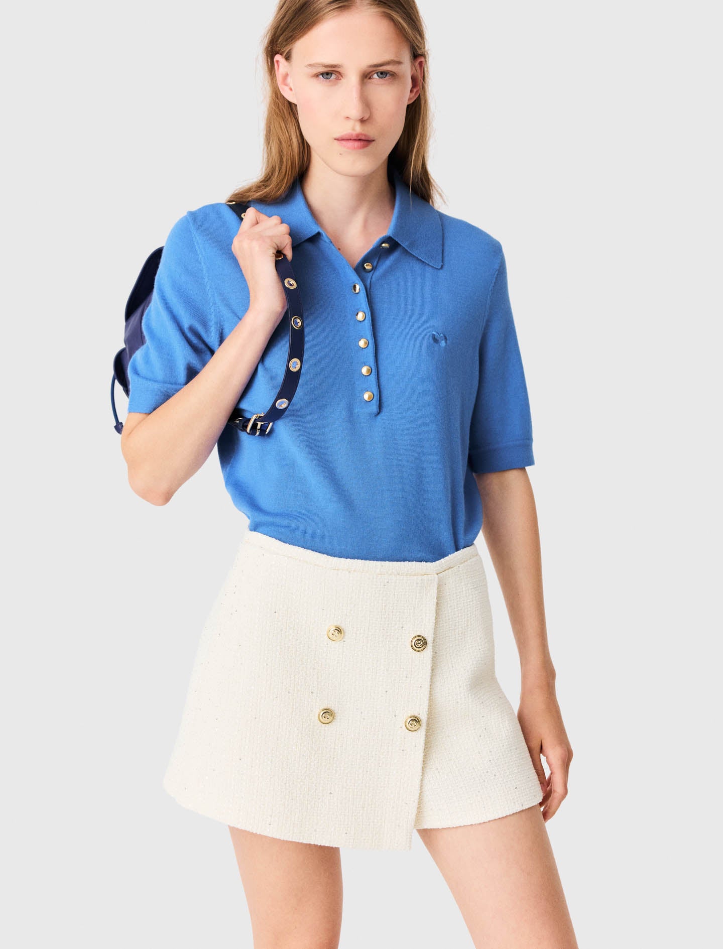 Tweed skort Ecru