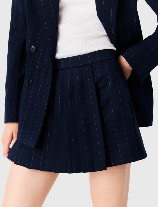 Tailored shorts with lurex Navy