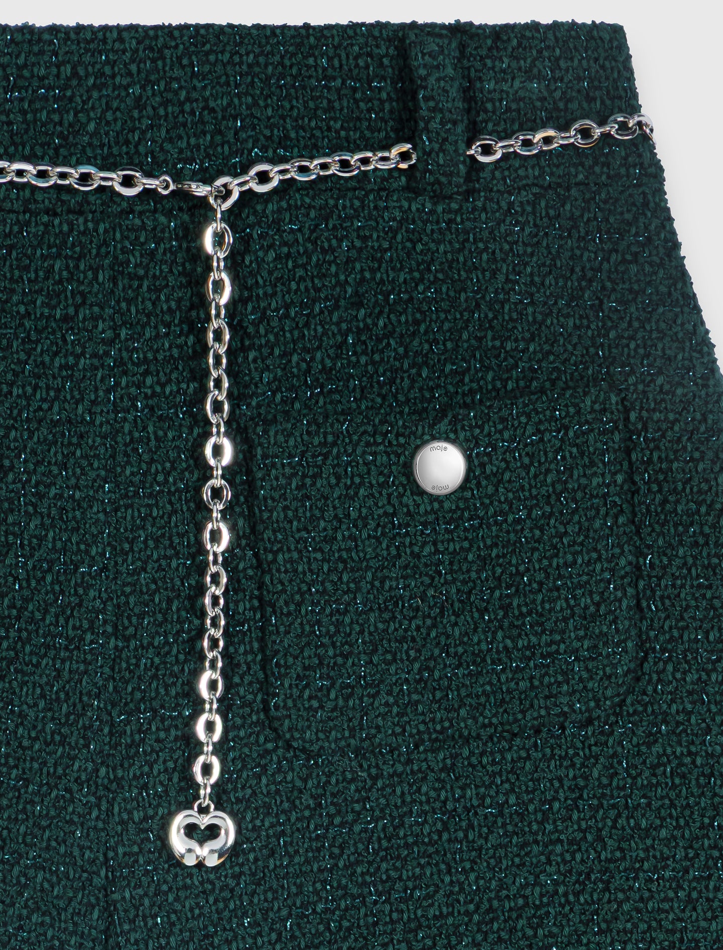 Tweed shorts Bottle Green