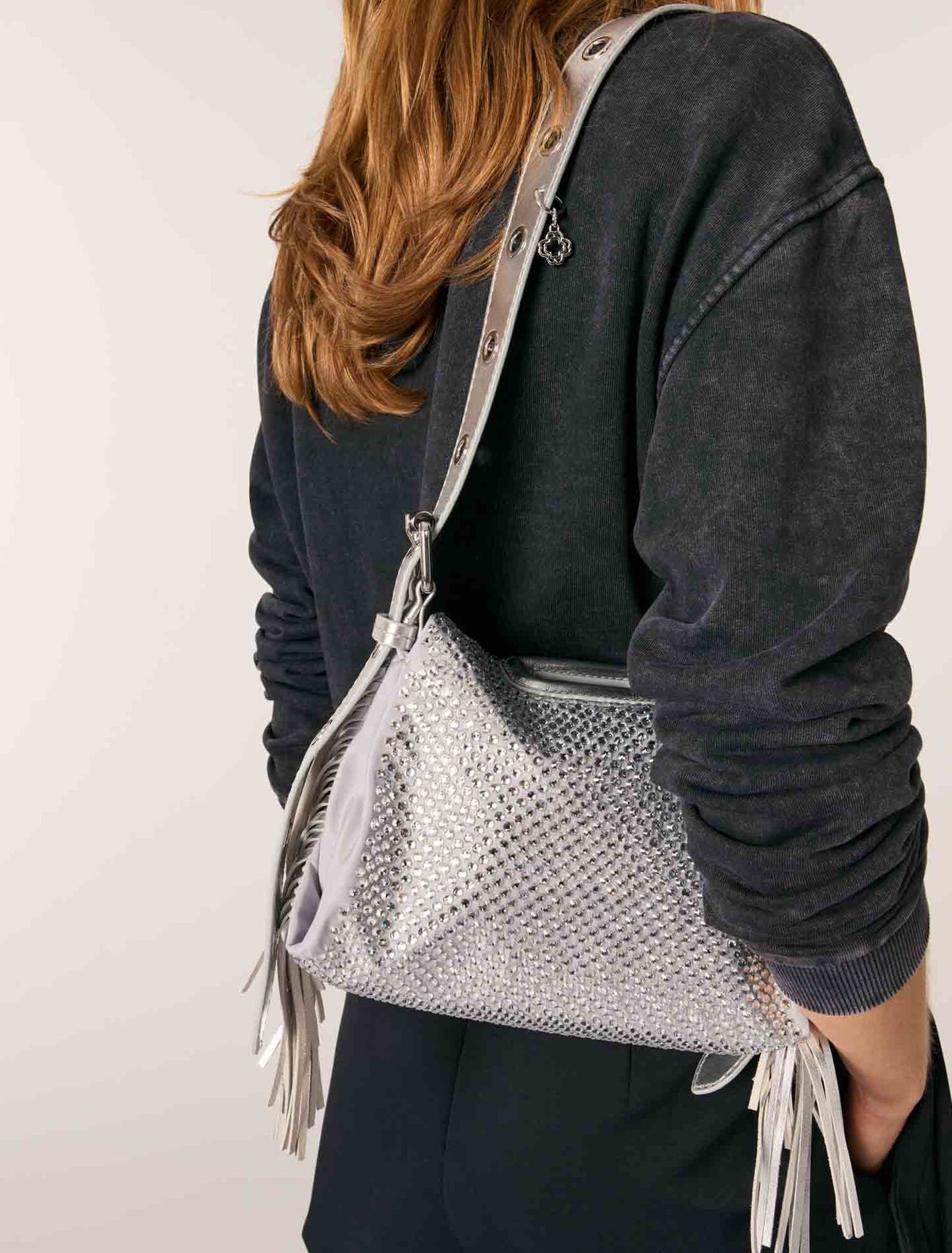 Anthracite Grey Embroidered sweatshirt