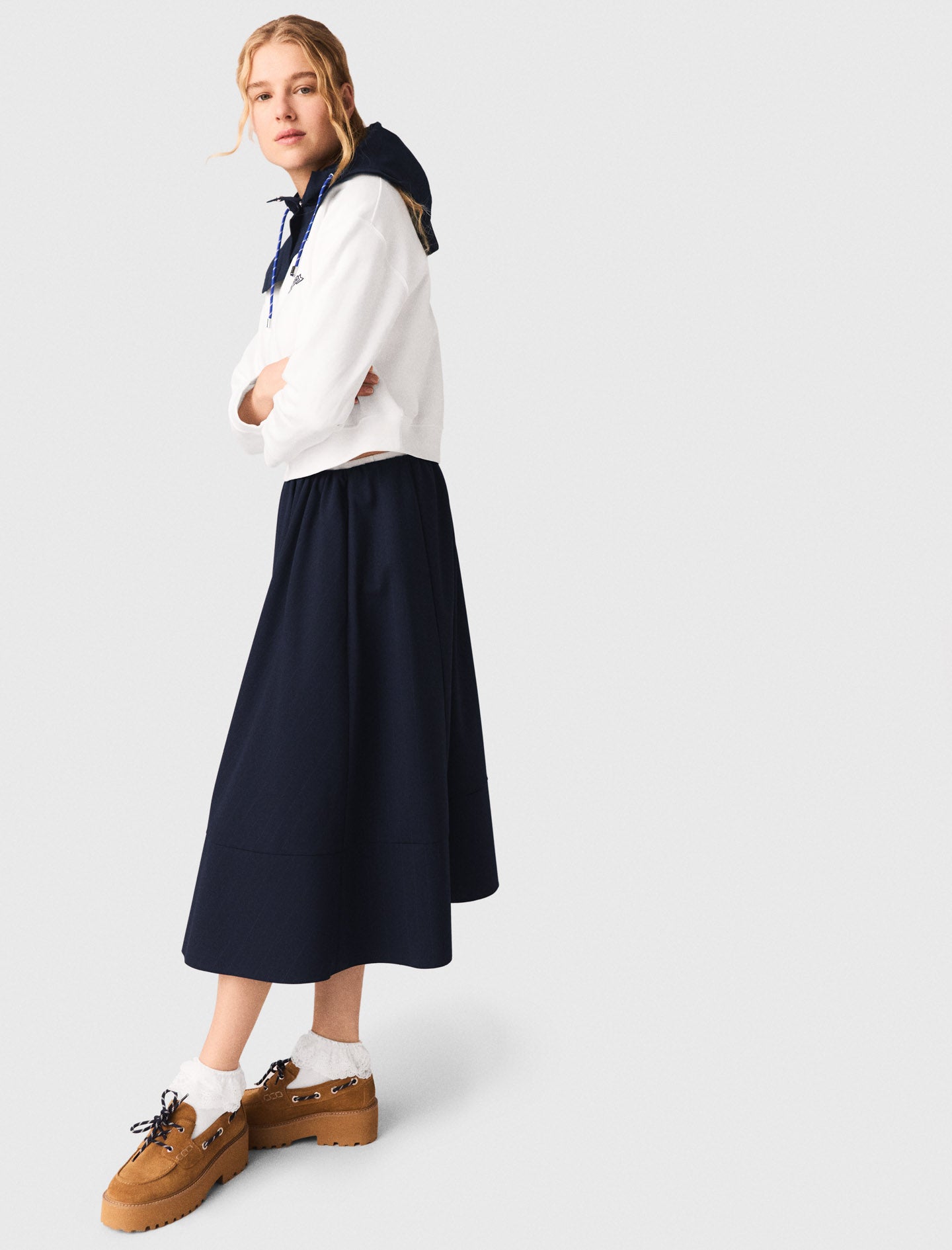 Sailor Print Sweatshirt White