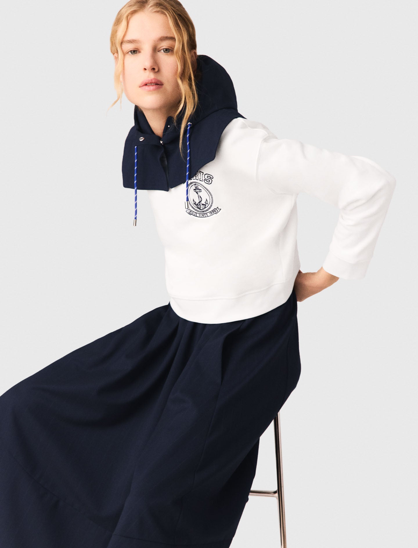 Sailor Print Sweatshirt White