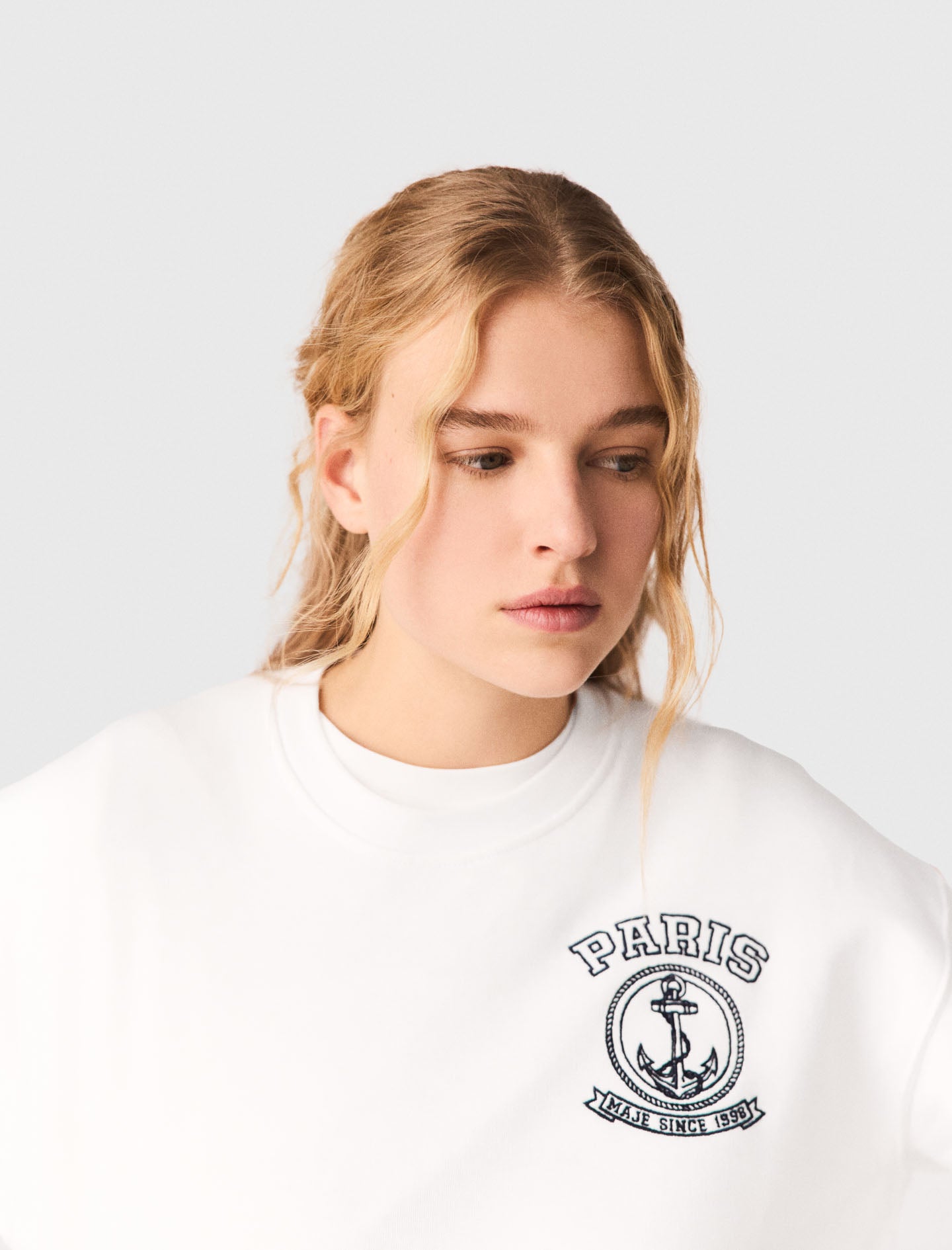 Sailor Print Sweatshirt White