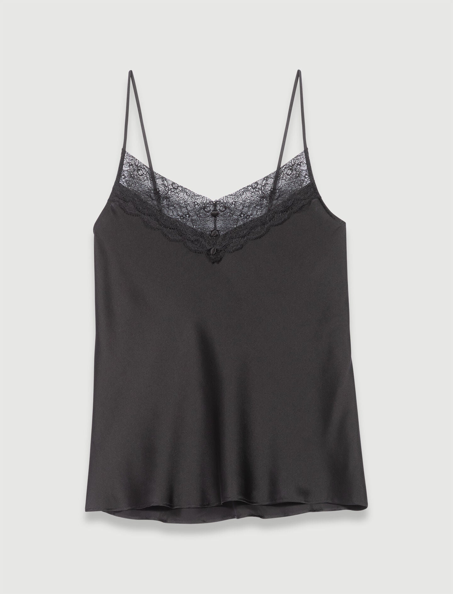 Black-CAMISOLE IN SILK