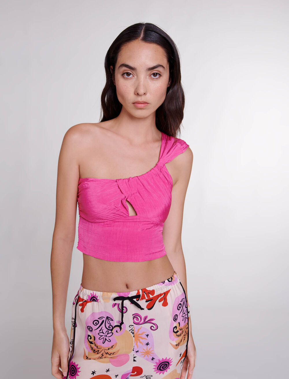 Fuchsia Pink featured-Asymmetrical top