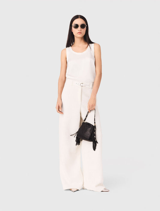 Silk tank top White