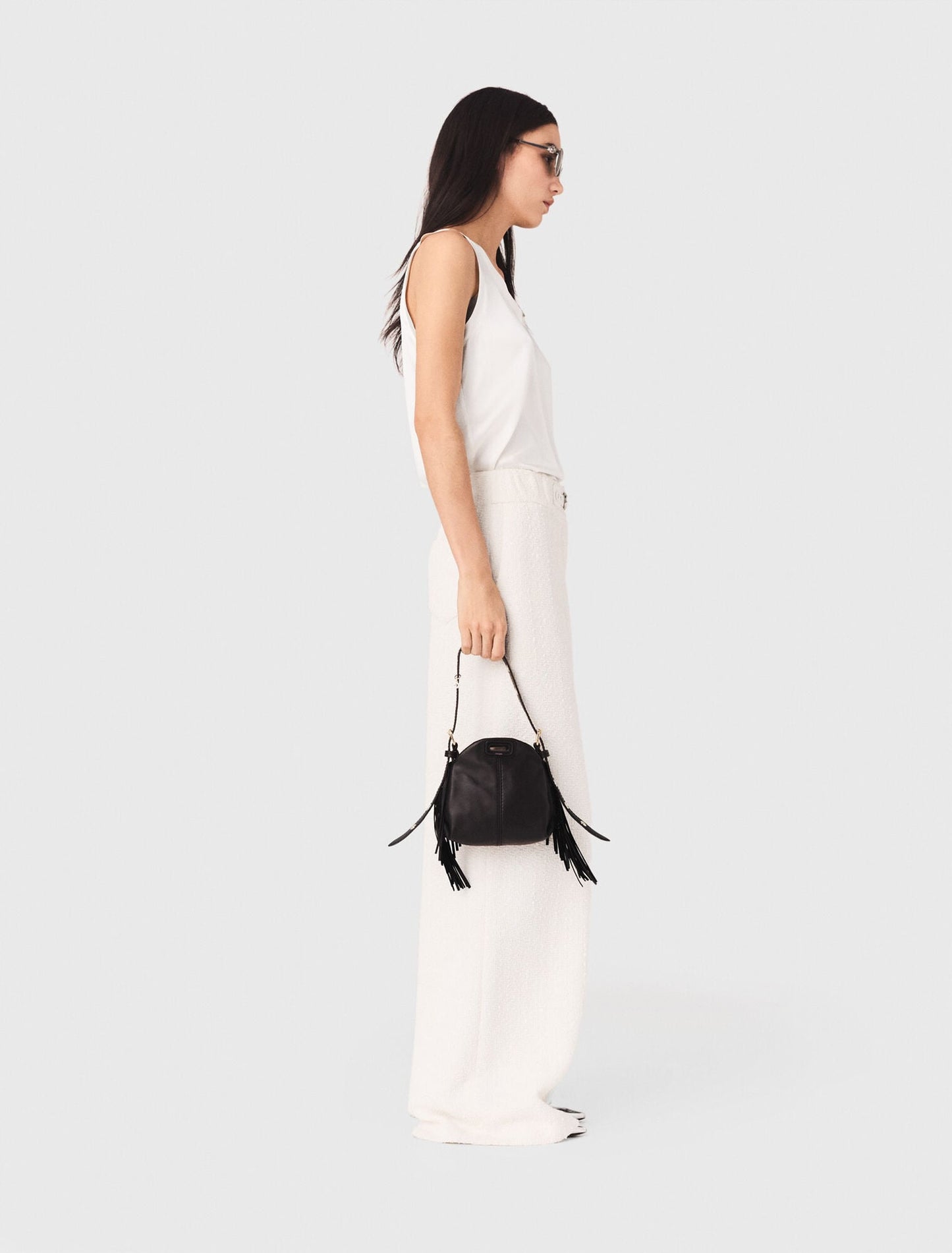 Silk tank top White